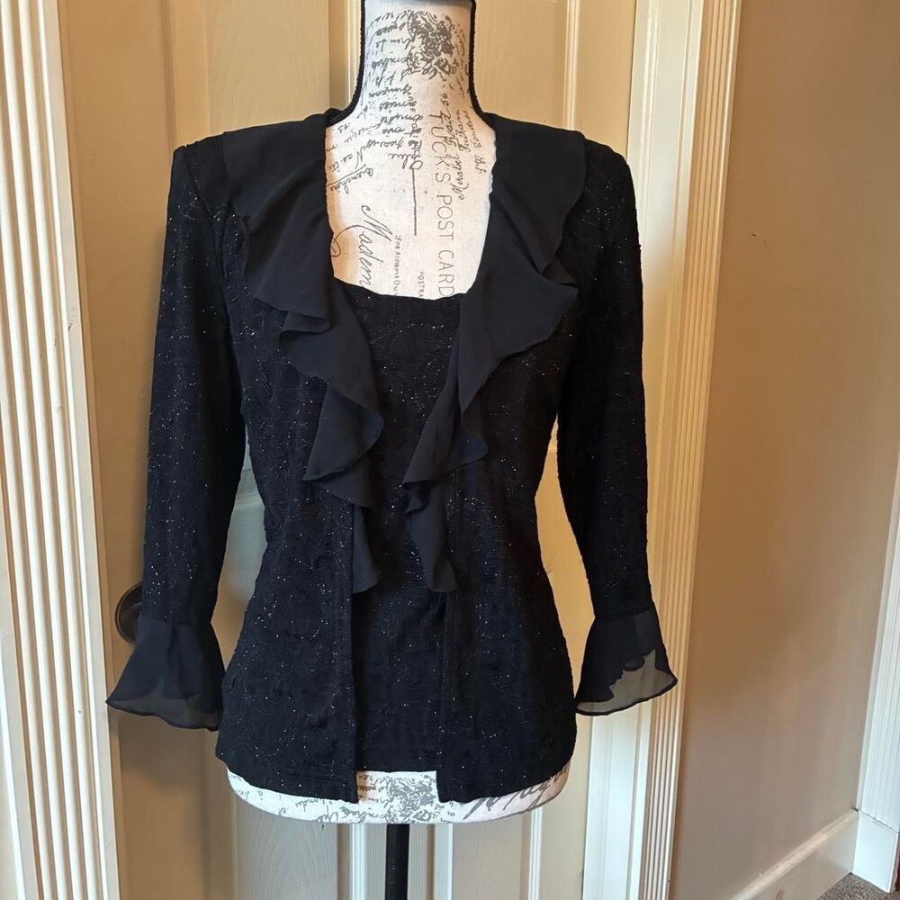 R-m-richards Women's Black Blouse
